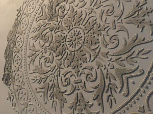 dekoratívna omietka šablóna mandala